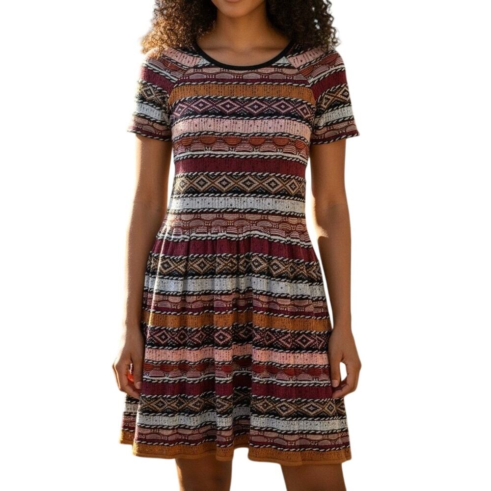 Anthropologie Cecilia Prado Size Small Sweater Dress Luiza Short Sleeve Knit